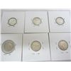 Image 4 : 6 Canadian Silver Dimes 1939,1940,1943 ect.