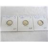 Image 1 : 3 Newfoundland Silver 5 cent coins1917,1940,1943