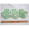 Image 1 : Lot of 6 Matching Jadite Fire King D Handled  Mugs