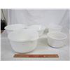 Image 1 : Lot of 5 Vintage White Mixing Bowls