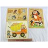 Image 1 : Lot of 3 Fisher Price Puzzles circa 1971