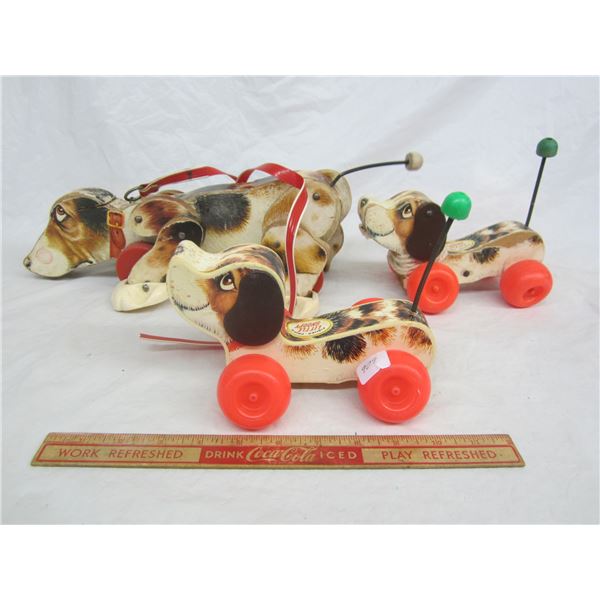 Lot of 3 Vintage Fisher Price Pull Toys