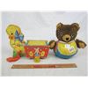 Image 1 : Lot of 2 Vintage Fisher Price Toys Duck and Rolli Polly Bear Pull Toys
