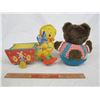 Image 2 : Lot of 2 Vintage Fisher Price Toys Duck and Rolli Polly Bear Pull Toys