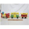 Image 1 : Vintage Fisher Price 3 piece Train Set pull toy