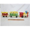 Image 2 : Vintage Fisher Price 3 piece Train Set pull toy