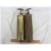 Image 2 : Lot of 2 Brass Antique Fire Extinguishers