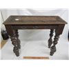 Image 3 : Small Oak Carved Table Carved top 1905