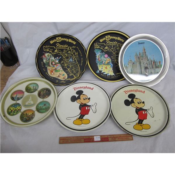 Lot of 6 Disneyland Trays