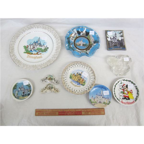 Lot of 9 Disneyland Souvenir Dishes