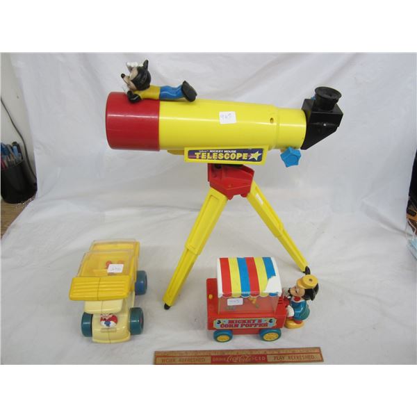 Disney Mickey items Telescope ect