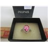 Image 2 : Sterling Silver Ring with Rose Colored Stone and Box