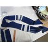 Image 5 : Rare 1960's Toronto Maple Leafs part ial Kids Hockey Uniform Gloves, Sweater, one Shin Pad ect