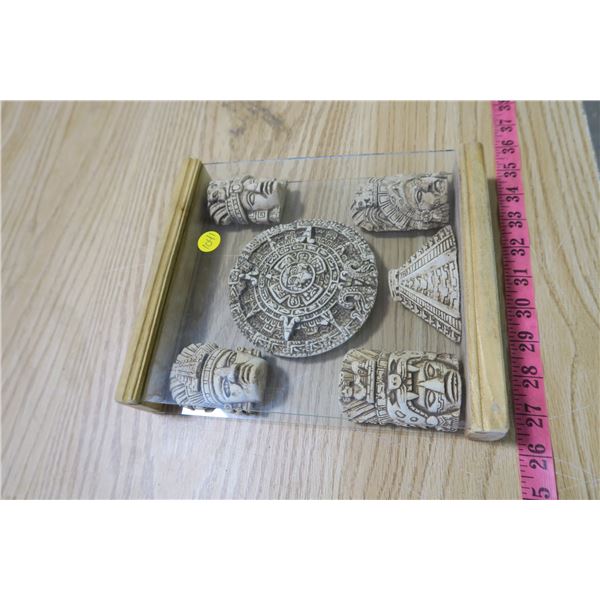Mayan Glass Decoative Display