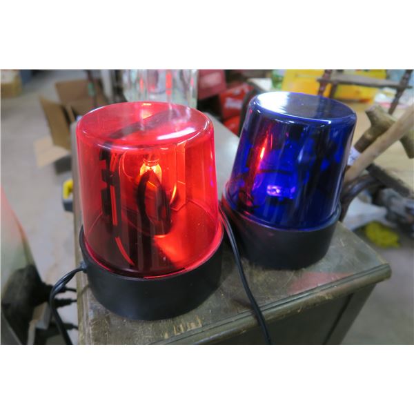 Siren Lights X2 (Blue needs Bulb) WORKING - Red and Blue