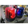 Image 1 : Siren Lights X2 (Blue needs Bulb) WORKING - Red and Blue