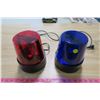 Image 2 : Siren Lights X2 (Blue needs Bulb) WORKING - Red and Blue