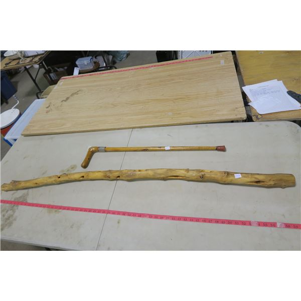 Wood Walking Sticks X2