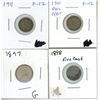 Image 1 : 1897, 1898, 1910, 1911 Canadian 5 Cent Coins