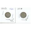 Image 1 : 1910, 1913 Canadian 10 Cent Coin - 2 Piece