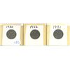 Image 1 : 1930, 1931, 1932 Canadian 5 Cent Coin - 3 Piece