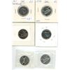 Image 1 : 1967 X2 Canadian Centennial 5 Cent Coins and 4 Uncirculated 5 Cent Coins - 6 Piece