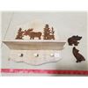 Image 1 : key hanger & 2 wooden animals