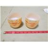 Image 1 : 6 peach lustreware fire king bowls