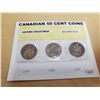 Image 1 : 1978, 1984, 1985 Canadian 50 Cent Coins