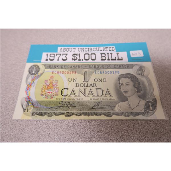 1973 Canadian One Dollar Bill