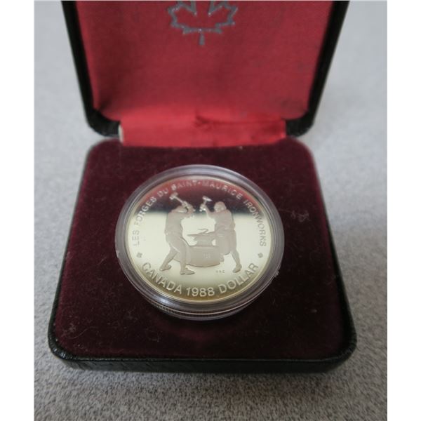 1988 Canadian Commemorative Dollar Coin - St. Maurice Ironworks