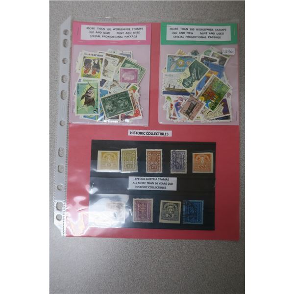 Historic Austrian Stamps X9 and 200+ Worldwide Stamps