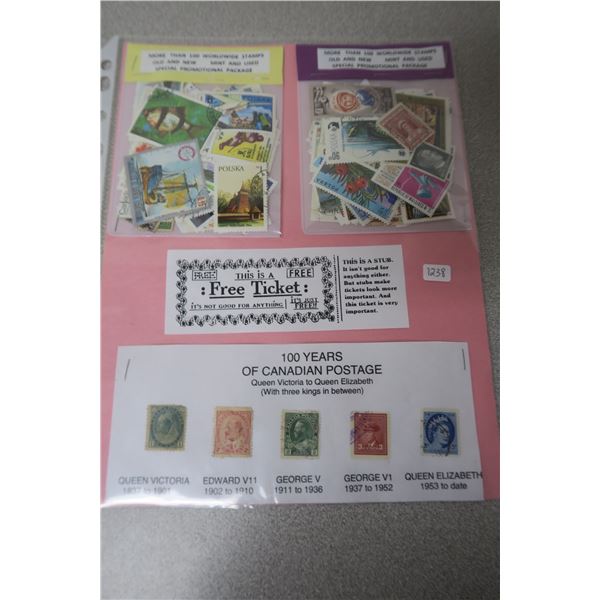 Historic Canadian Stamps and 200+ Worldwide Stamps