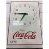 Image 1 : Coca-Cola clock, tin. Battery operated 13.5" X 9.5"