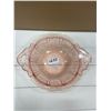 Image 2 : Depression glass pink bowl - Cabbage rose 9"