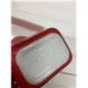 Image 4 : 2 Pyrex & 1 Fire King glass pieces 10" pan, 5" bowl, 4" dish