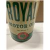 Image 1 : 1 quart Royal motor oil Slate Boy tin - "Enarco" top has been cut out - Rare
