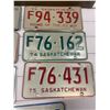 Image 3 : 7 1970-1976 farm license plates Sask