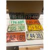 Image 1 : Lot of 8 1960's Saskatchewan license plates
