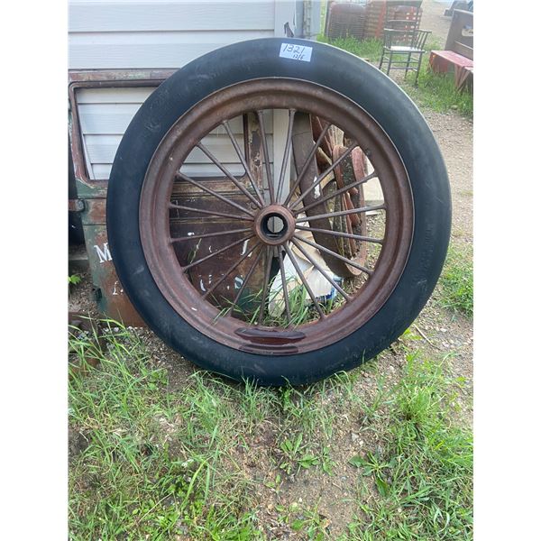 Tire + Steel Spoked Rim - 7.50-36 - 48" Across, BF Goodrich Silver Town