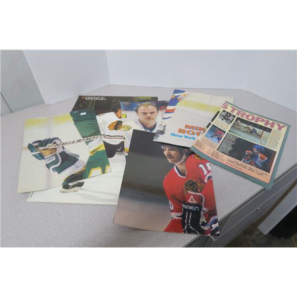 Classic NHL Fold Out Hockey Player Posters - 5X 4 page and 1X 2 page