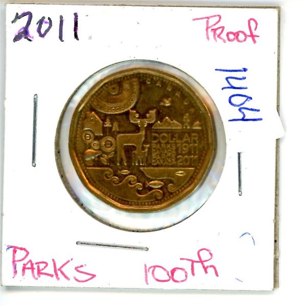 2011 parks 100th loonie