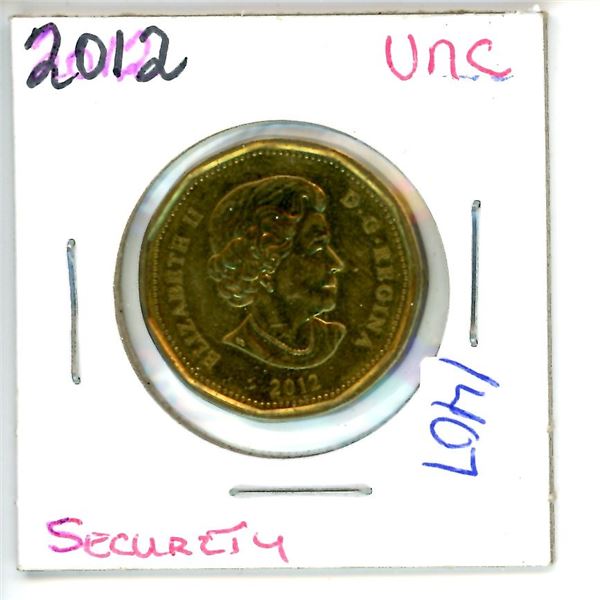 2012 loonie