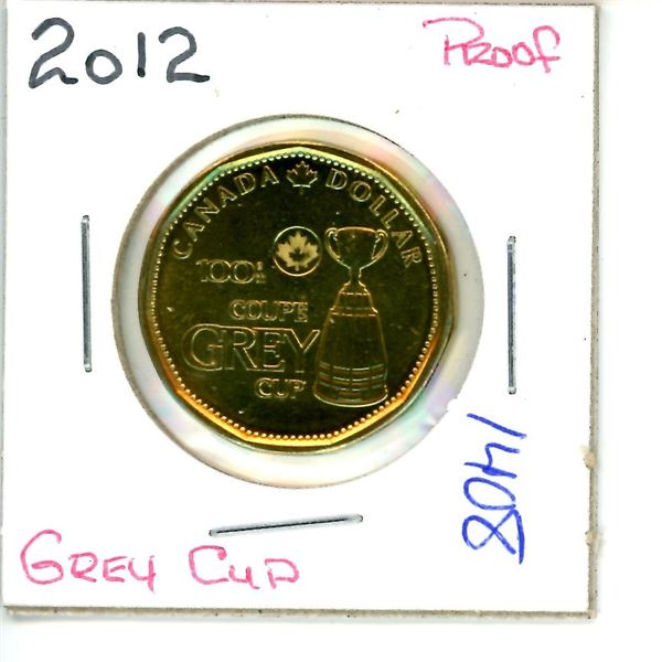2012 grey cup loonie