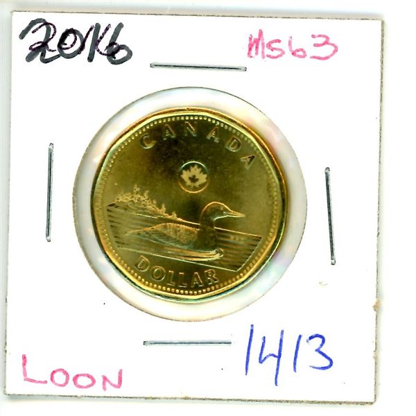 2016 loonie