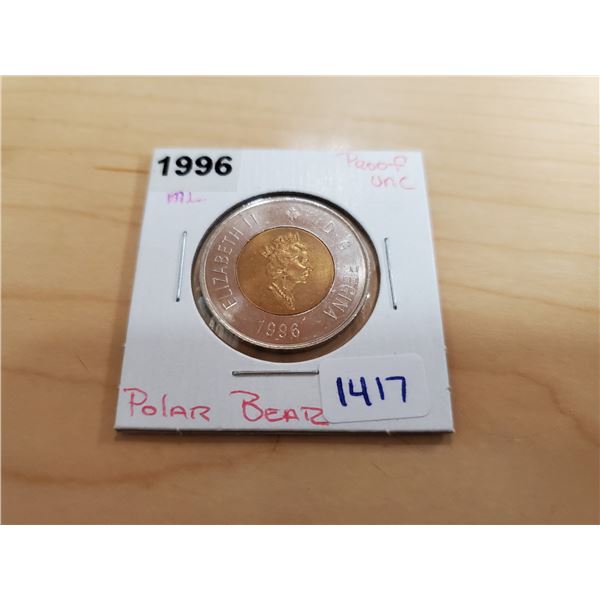 1996 polar bear toonie