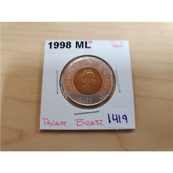 1998 polar bear toonie