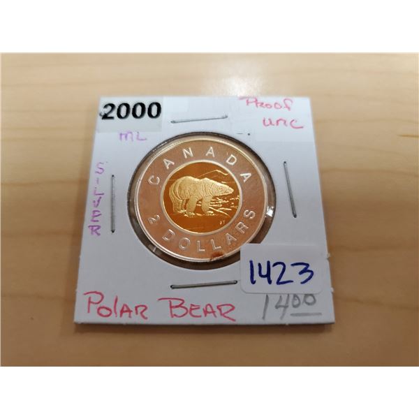 2000 sterling silver toonie