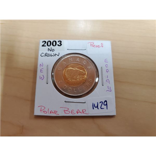 2003 new effigy toonie