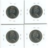Image 2 : Set of 4 Canada 50 cent pieces - 1968, 1969, 1970, 1971